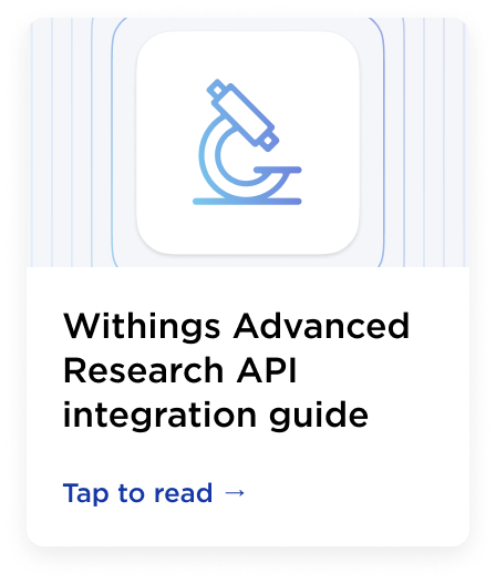 Withings Advanced Research API integration guide