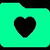Green Folder Heart